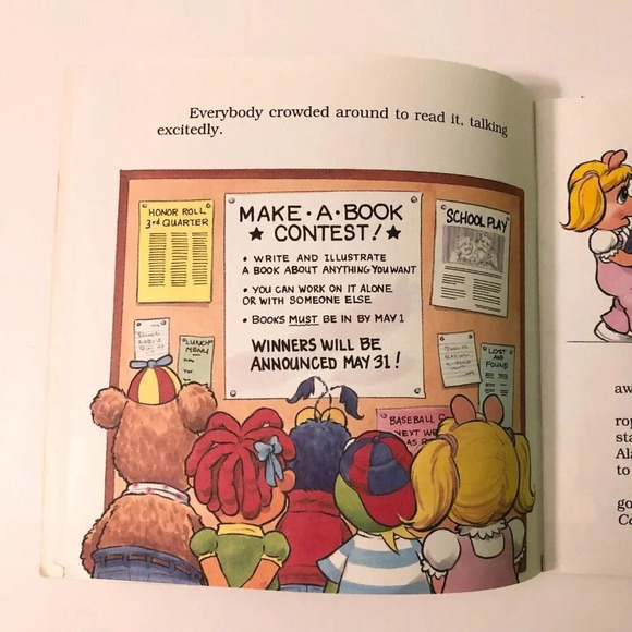 Vintage 1991 Too Many Promises Muppet  Kids Childrens Golden Look Look Book - Picture 11 of 16